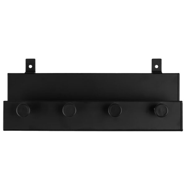 Schwarzes Regal für Akustikpaneele mit 4 Stiften, 215 mm