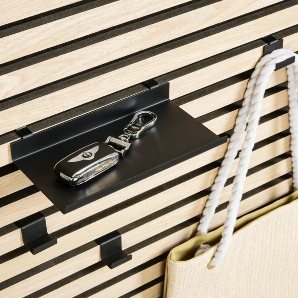 Ablage Regal für Akustikpaneele Schwarz 200mm