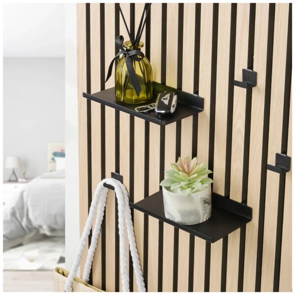 Ablage Regal für Akustikpaneele Schwarz 200mm