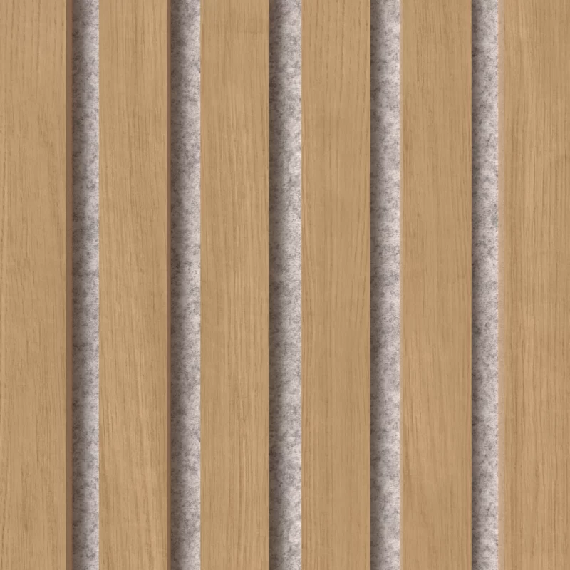 Swissmark Akustikpaneel - Eiche Natur - Brauner MDF - Grauer Filz