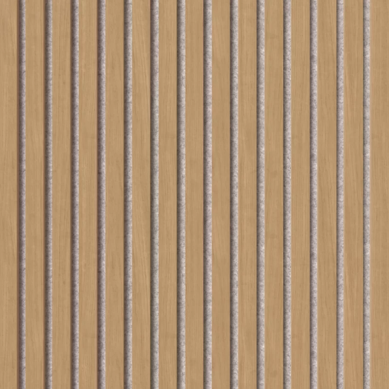 Swissmark Akustikpaneel - Eiche Natur - Brauner MDF - Grauer Filz
