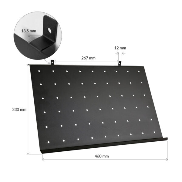 Schuhregal für Akustikpaneele